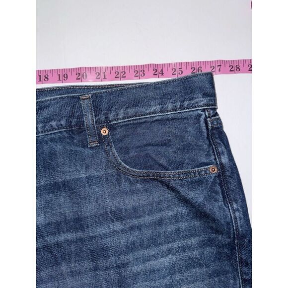 Old Navy High Rise Slouchy Blue Jean Shorts Cut Off Denim 5" Non Stretch 28 Plus - Picture 8 of 13